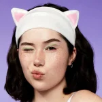 I DEW CARE – White Cat Headband | Soft, Secure, Comfortable - Image 3