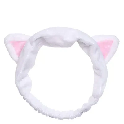 I DEW CARE – White Cat Headband | Soft, Secure, Comfortable
