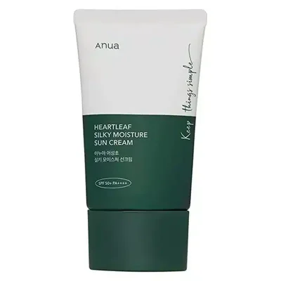 ANUA – Heartleaf Silky Moisture Sun Cream | Broad-Spectrum