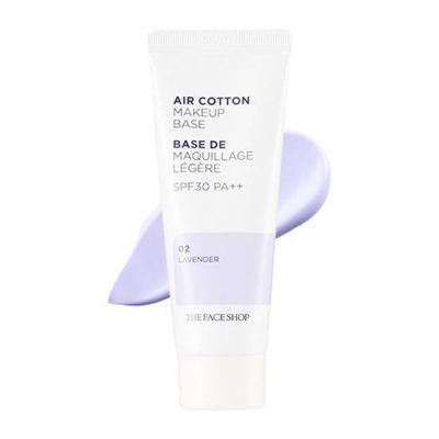 THE FACE SHOP – Air Cotton Makeup Base SPF30 PA++ - #02 Lavender
