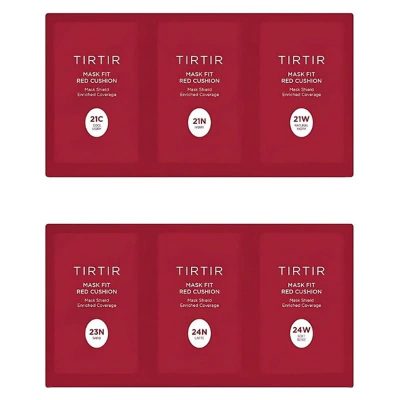 TIRTIR – Mask Fit Red Cushion 6 Shade Trial Kit - Light Medium (#21C - #24W)