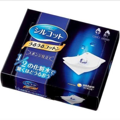 UNICHARM – Silcot Sponge Touch Moisturizing Uruuru Cotton Pad