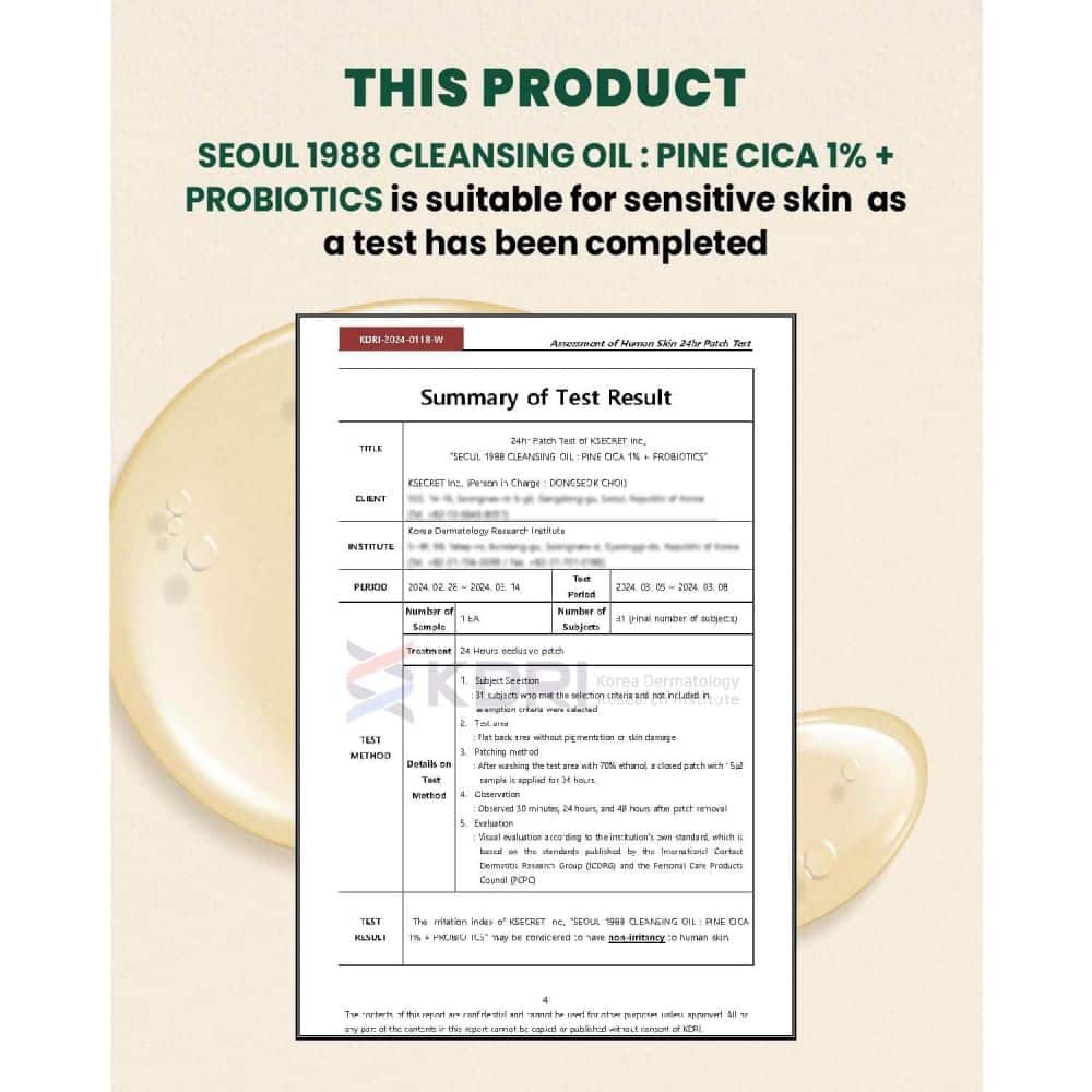 Ksecret - seoul 1988 cleansing oil pine cica 1% + probiotics - image 3