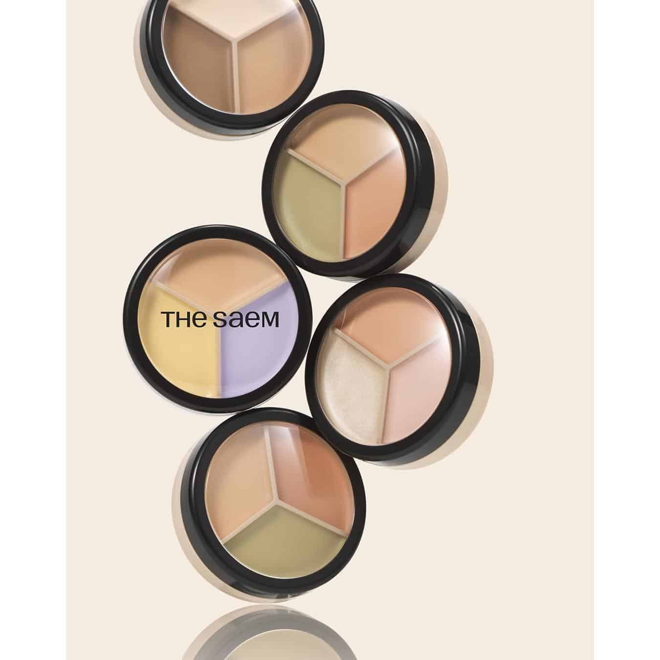 The saem – cover perfection triple pot concealer – #2 contour beige - image 3