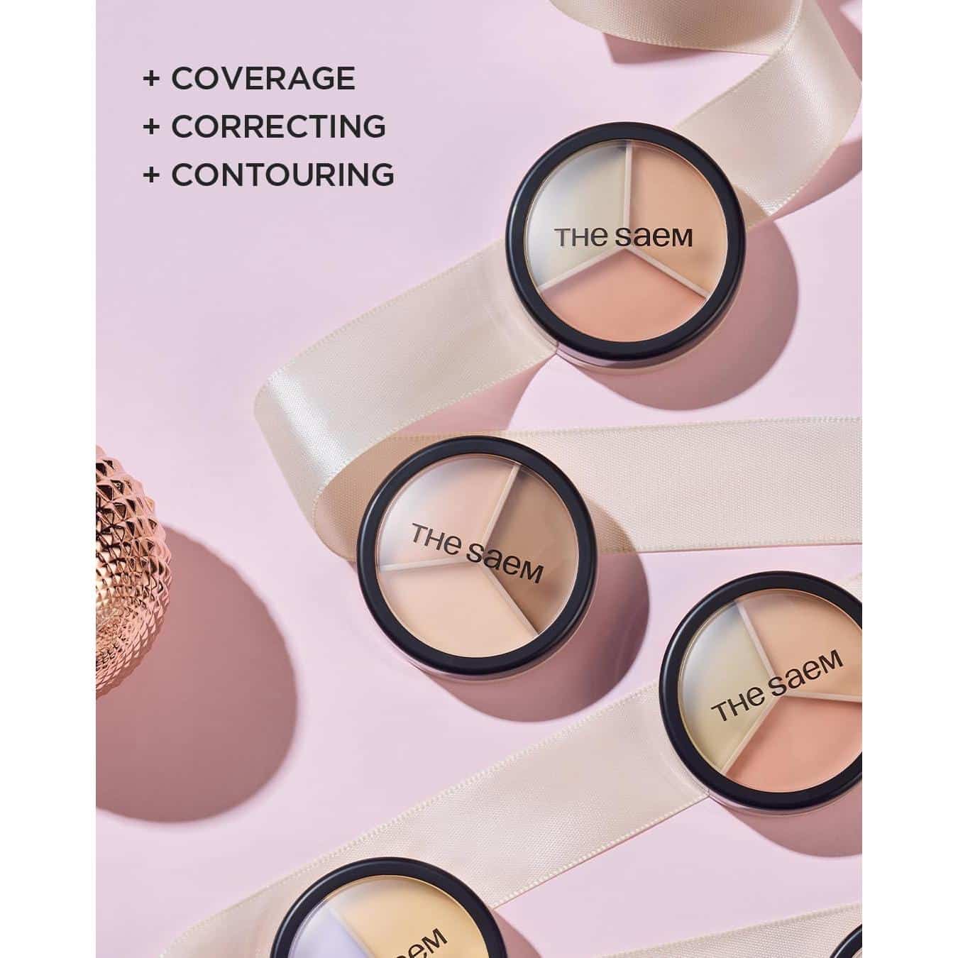 The saem – cover perfection triple pot concealer – #4 tone up beige - image 3