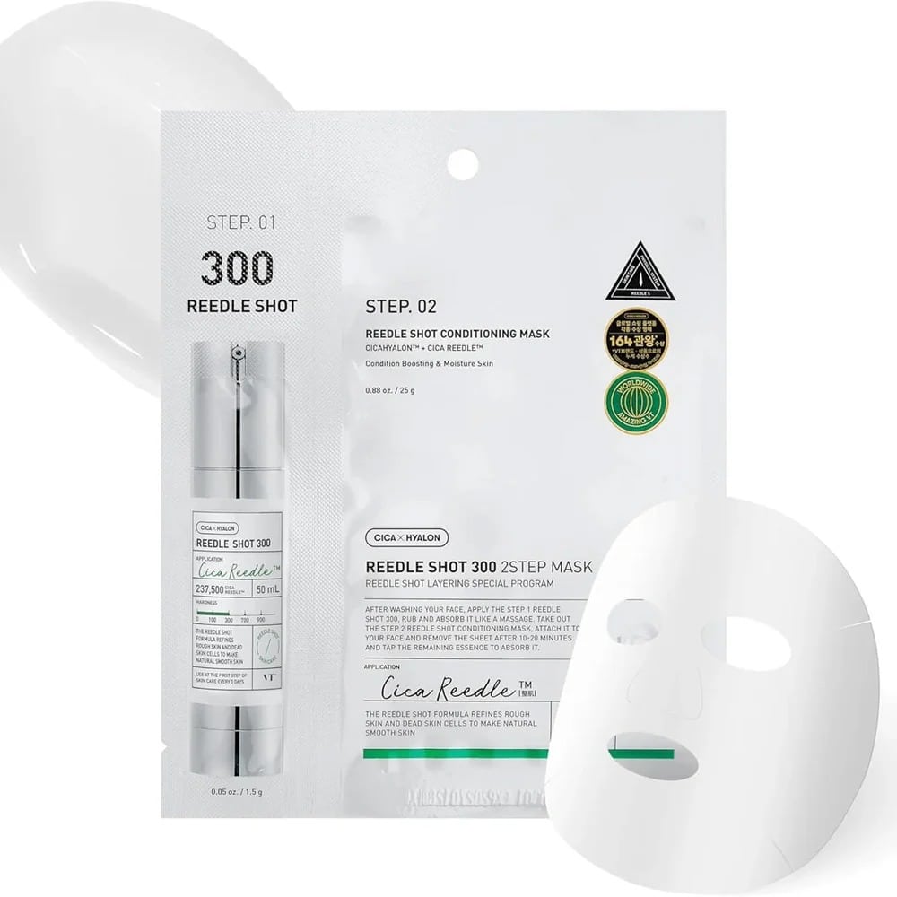 Vt cosmetics - reedle shot 300 2 step mask | glow-enhancing - image 1
