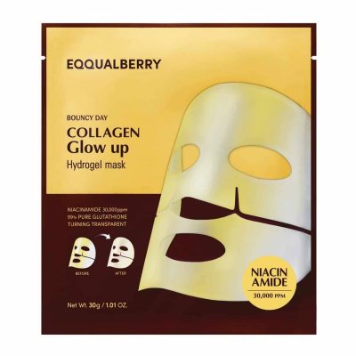 EQQUALBERRY – Collagen Glow Up Hydrogel Mask | Anti-Aging
