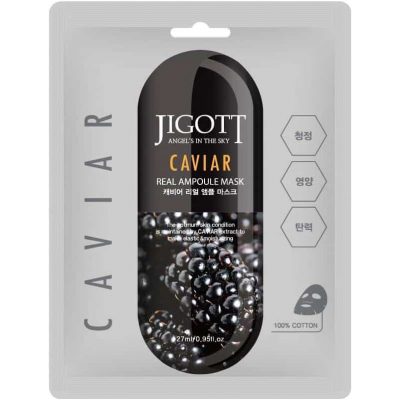 JIGOTT – Caviar Real Ampoule Face Sheet Mask | Anti-Aging
