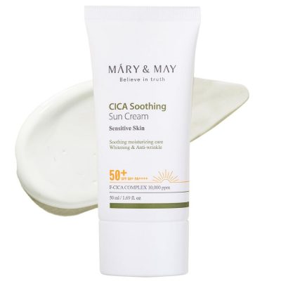 MARY & MAY – Cica Soothing Sun Cream SPF50+ PA++++