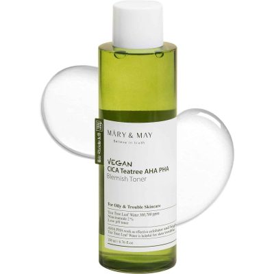MARY & MAY – Vegan CICA Tea Tree AHA PHA Toner | Oil Control