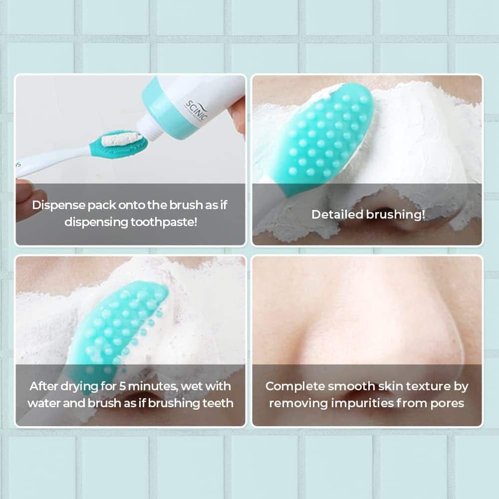 Scinic – all day fine pore mint paste set – paste + pore cleaner - image 6
