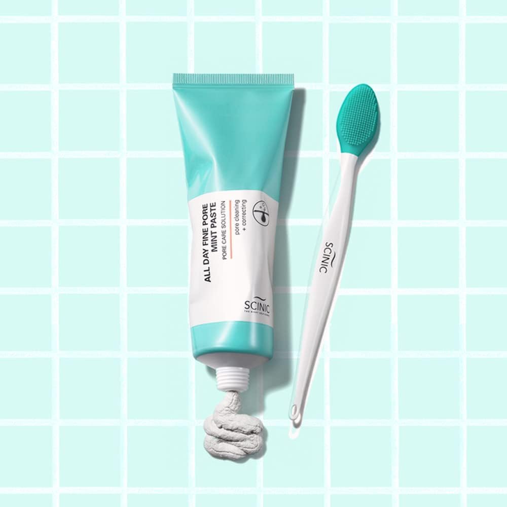 Scinic – all day fine pore mint paste set – paste + pore cleaner - image 4